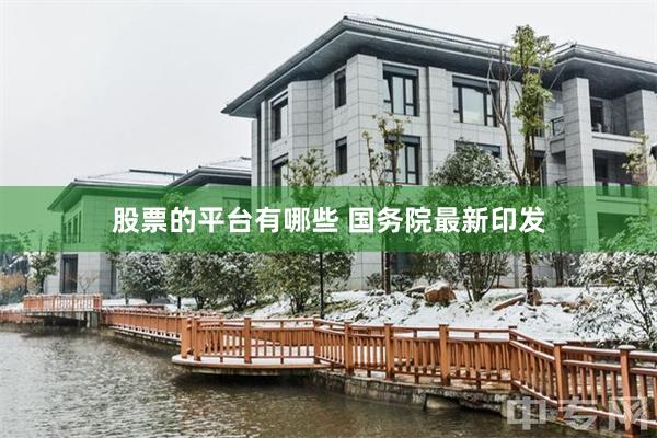 股票的平台有哪些 国务院最新印发