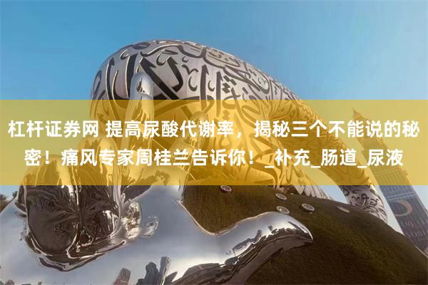 杠杆证券网 提高尿酸代谢率，揭秘三个不能说的秘密！痛风专家周桂兰告诉你！_补充_肠道_尿液