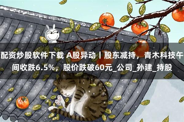 配资炒股软件下载 A股异动丨股东减持，青木科技午间收跌6.5%，股价跌破60元_公司_孙建_持股