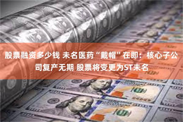 股票融资多少钱 未名医药“戴帽”在即：核心子公司复产无期 股票将变更为ST未名