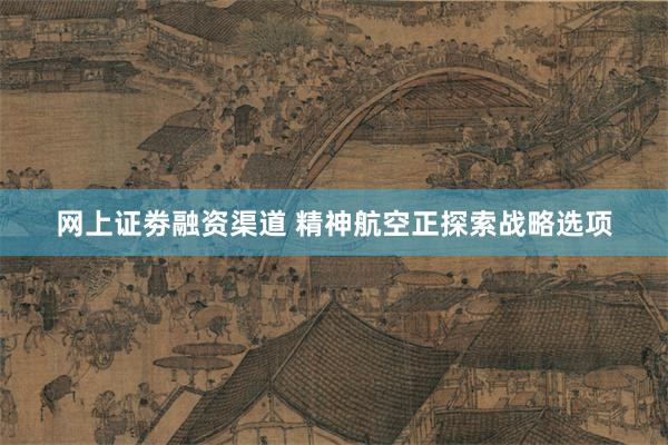 网上证劵融资渠道 精神航空正探索战略选项